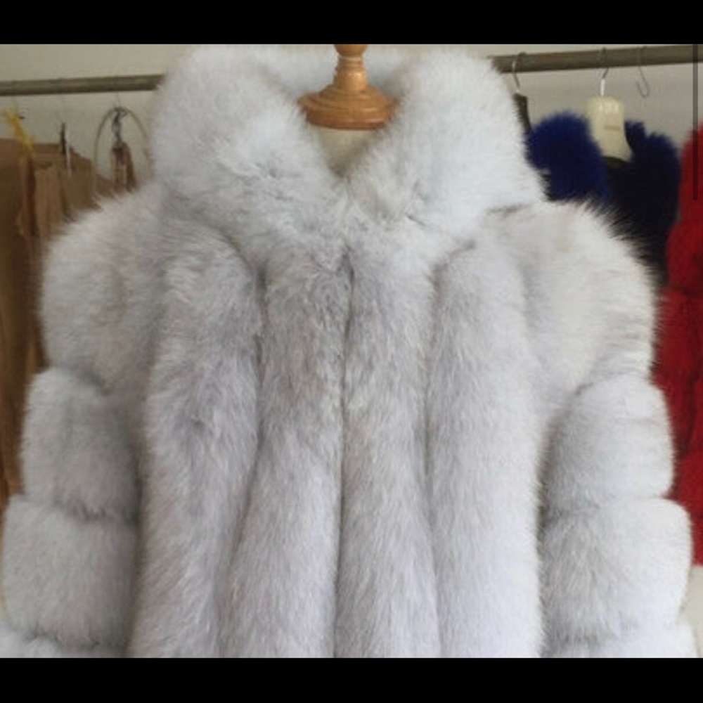 faux fur panel coat